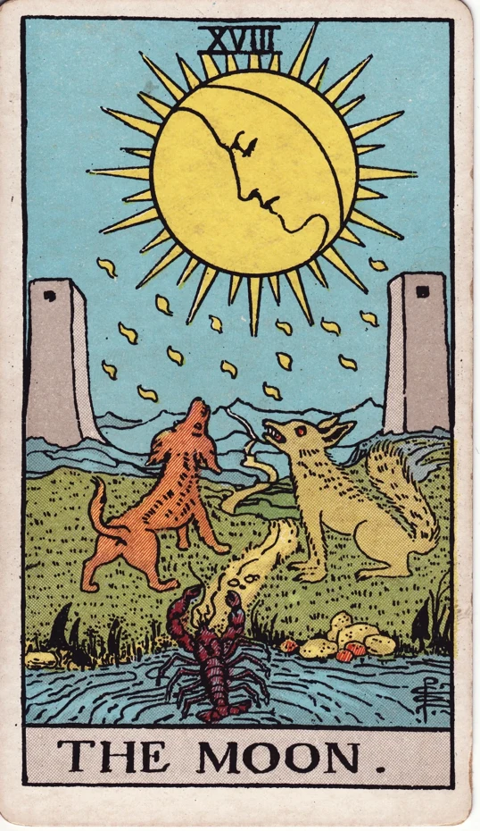 A Lua · baralho Rider–Waite–Smith
